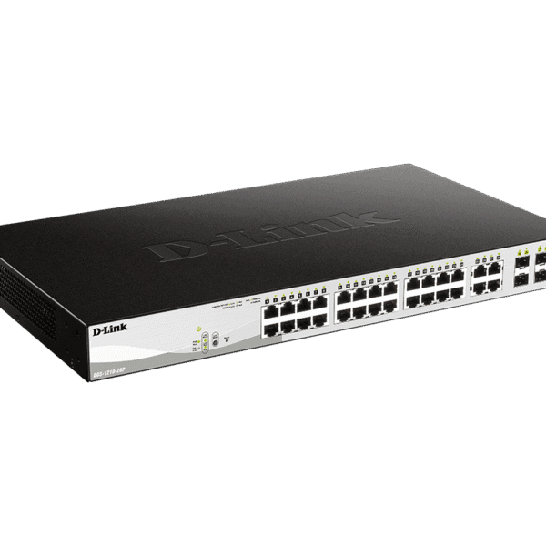 D-Link DGS-1210-28P 24-Port Gigabit PoE+ Smart Managed Switch with 4 SFP Ports