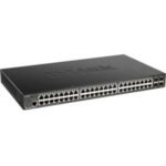 D-Link DGS-1250-52XMP 52-Port PoE+ Smart Managed Switch with 4x 10G SFP+ Uplinks DGS-1250-52XMP