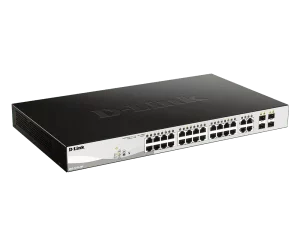 D-Link DGS-F1210-26PS-E 24-Port Gigabit PoE+ Managed Switch with 2 SFP Uplinks