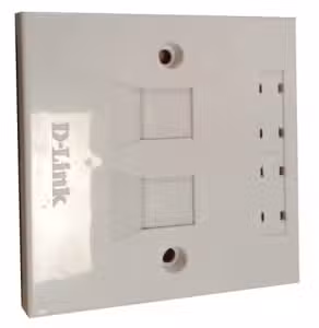 D-Link NFP-0WHI21 Dual Port Faceplate with Shutter and ID Plate White NFP-0WHI21