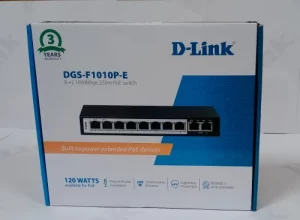 D-Link DGS-F1010P-E 10-Port Gigabit PoE Switch with 8 PoE Ports and 2 Uplink Ports - Image 2