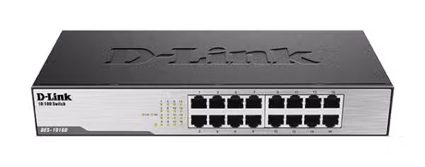 D-Link DES-1016D 16-Port 10/100Mbps Unmanaged Desktop Switch