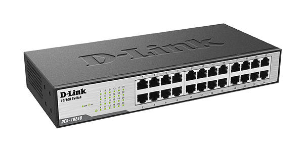 D-Link DES-1024D 24-Port 10/100Mbps Unmanaged Switch