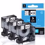 Dymo 45013 Compatible Label Tape, Black on White, 12mm x 7m 45013