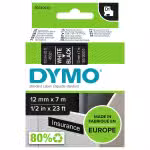 Dymo 45013 Compatible Label Tape, Black on White, 12mm x 7m 45013
