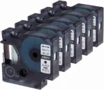 Dymo 40913 D1 Label Tape Black on White 9mm x 7m