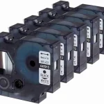 Dymo 40913 D1 Label Tape Black on White 9mm x 7m