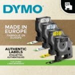Dymo D1 Standard Label Cartridge 12mm x 7m Black on White DymoLabelCartridges