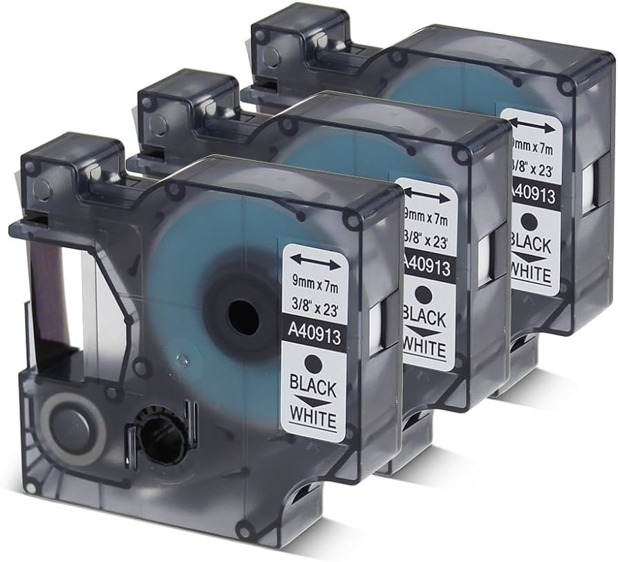 Dymo D1 Standard Label Cartridge 12mm x 7m Black on White