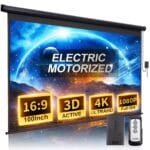 Electric Projector Screen 243x243cm 96-inch Motorized 1:1 Projector Screen-f5c0716cf51d