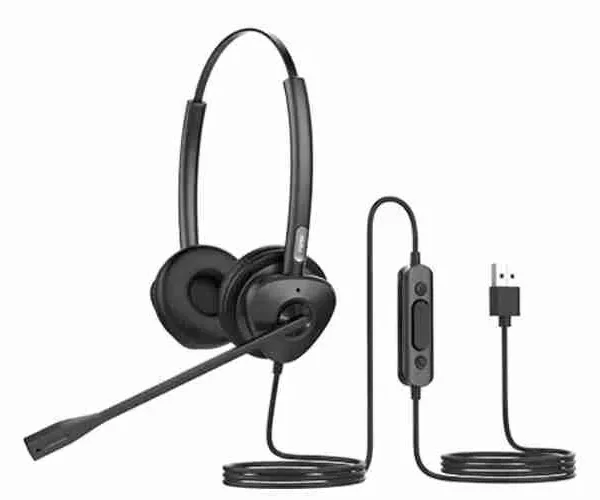 Fanvil HT302-U Binaural USB Headset with Noise Cancellation - HT302-U