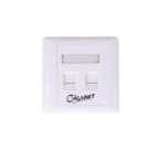 Giganet Dual Faceplate 86x86mm Shuttered White