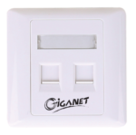 Giganet GN-FP-01 Single Gang 1-Port Faceplate 86x86mm GN-FP-01