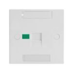 Giganet Single Gang Faceplate UK Style Shuttered Faceplates