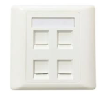 Giganet Single Gang Faceplate UK Style Shuttered Faceplates