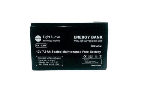 Lightwave 12V 9Ah Sealed Lead Acid UPS Battery