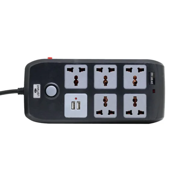Lightwave 72UC-3P 7-Way Extension Socket with USB-C/A 2.1A 3m