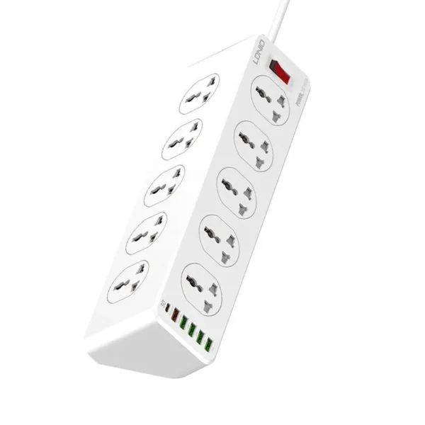Lightwave LW-EXT-106U 10-Way Extension Socket 6 USB 2M