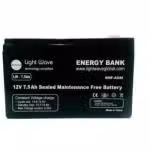 Lightwave LW12v 12V 7.5Ah Sealed Lead Acid Battery