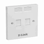 D-Link NFP-0WHI21 Dual Port Faceplate with Shutter and ID Plate White
