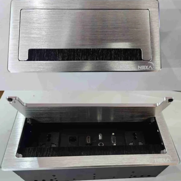 Nexa Multifunction Flip-up Socket 2-Way Universal HDMI VGA USB RJ45