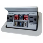 Nexa Silver Pop-up Multifunction Socket 2 AC HDMI VGA Dual CAT6 Electricals-9af8673b62cb