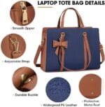 Power Laptop Carrying Bag - 15.6" Padded, Water-Resistant (Brown/Blue) Accessories-638a17be7a9a