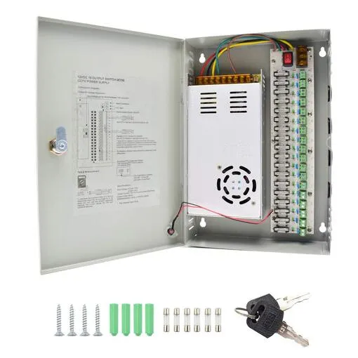 Professional 12V 30A CCTV Power Supply 18-Channel