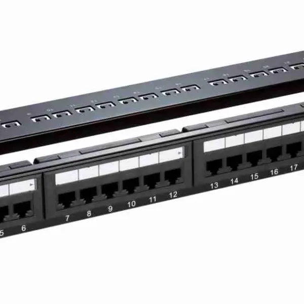 Professional 24-Port Cat6 Patch Panel 1U Rackmount