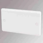 Standard Twin Blank Cover Plate White 2-Gang