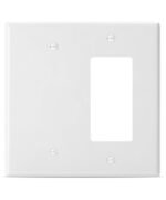 Standard Twin Blank Cover Plate White 2-Gang Accessories-359647336b1a