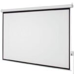 Universal 100-Inch Manual Wall-Mount Projector Screen, 4:3 Aspect Ratio, Matte White Projector Screen-9dc253dbcacf