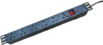 Universal 6-Way Aluminum PDU UK Plug 13A