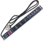 Universal 6-Way Aluminum PDU UK Plug 13A Electricals-0e2283e34619