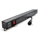 Universal 6-Way Aluminum PDU UK Plug 13A Electricals-0e2283e34619