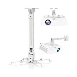 Universal Heavy-Duty Projector Ceiling Mount - 43-65cm Adjustable, 20kg Capacity