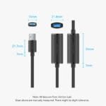 Vention CBMBJ USB 3.0 Active Extension Cable 5M Black CBMBJ
