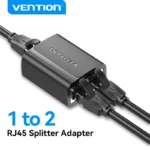 Vention IPTB0 RJ45 Splitter Adapter, 1-to-2 Female, Black PVC IPTB0