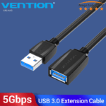 Vention USB 3.0 A Male to A Female Extension Cable 1.5M Black PVC CBHBG