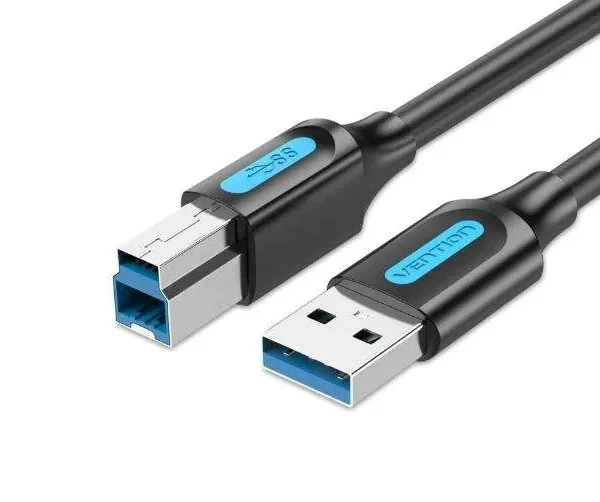 Vention USB 3.0 A Male to B Male Cable 1.5M 5Gbps Black PVC