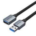 Vention USB 3.0 Extension Cable A Male to A Female 1m Black PVC CBHBF