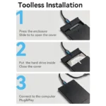 Vention USB 3.0 to SATA 2.5-Inch External Hard Drive Enclosure Vention-366a37d4b39a