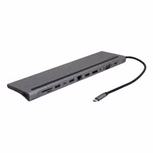 Vention 12-in-1 USB-C Docking Station - DP/HDMI/VGA, 100W PD, Gigabit Ethernet