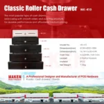 X-POS Heavy Duty 410mm Cash Drawer 5-Bill/8-Coin RJ11 Interface X-POS Terminals, & Printers-daad3706974a