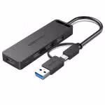 Vention CHTBB 4-Port USB 3.0 Hub 2-in-1 USB-C/A 0.15M