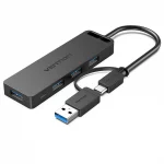 Vention CHTBB 4-Port USB 3.0 Hub 2-in-1 USB-C/A 0.15M