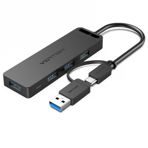 Vention CHTBB 4-Port USB 3.0 Hub 2-in-1 USB-C/A 0.15M