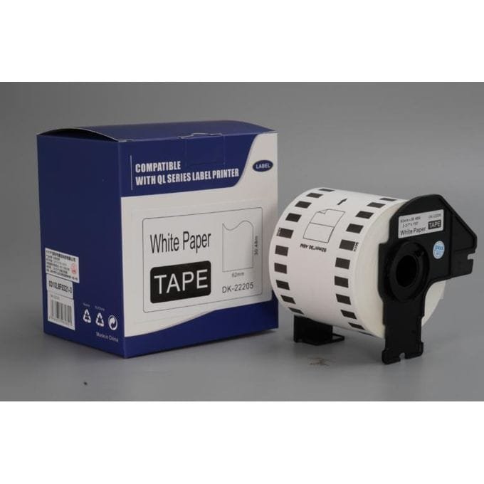 Brother DK-22205 62mm Continuous Length Thermal Paper Label Tape Brother DK-22205 62mm Continuous Length Thermal Paper Label Tape