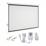 Universal 100-inch Electric Wall Projector Screen, 4:3 Ratio, Motorized