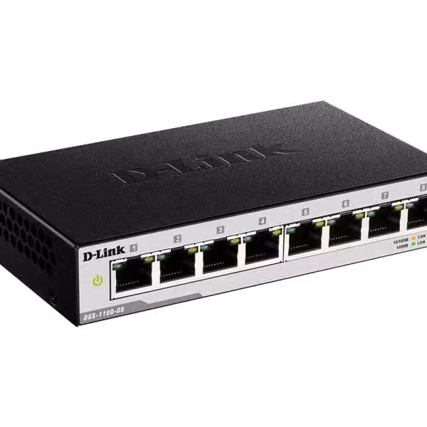 D-Link DGS-1100-08P 8-Port Gigabit PoE Smart Managed Switch